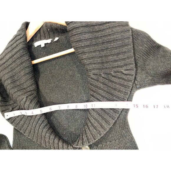 Vince Green Ribbed Knit Alpaca Wool Cashmere Open Front Cardigan Women's XS - Picture 8 of 10